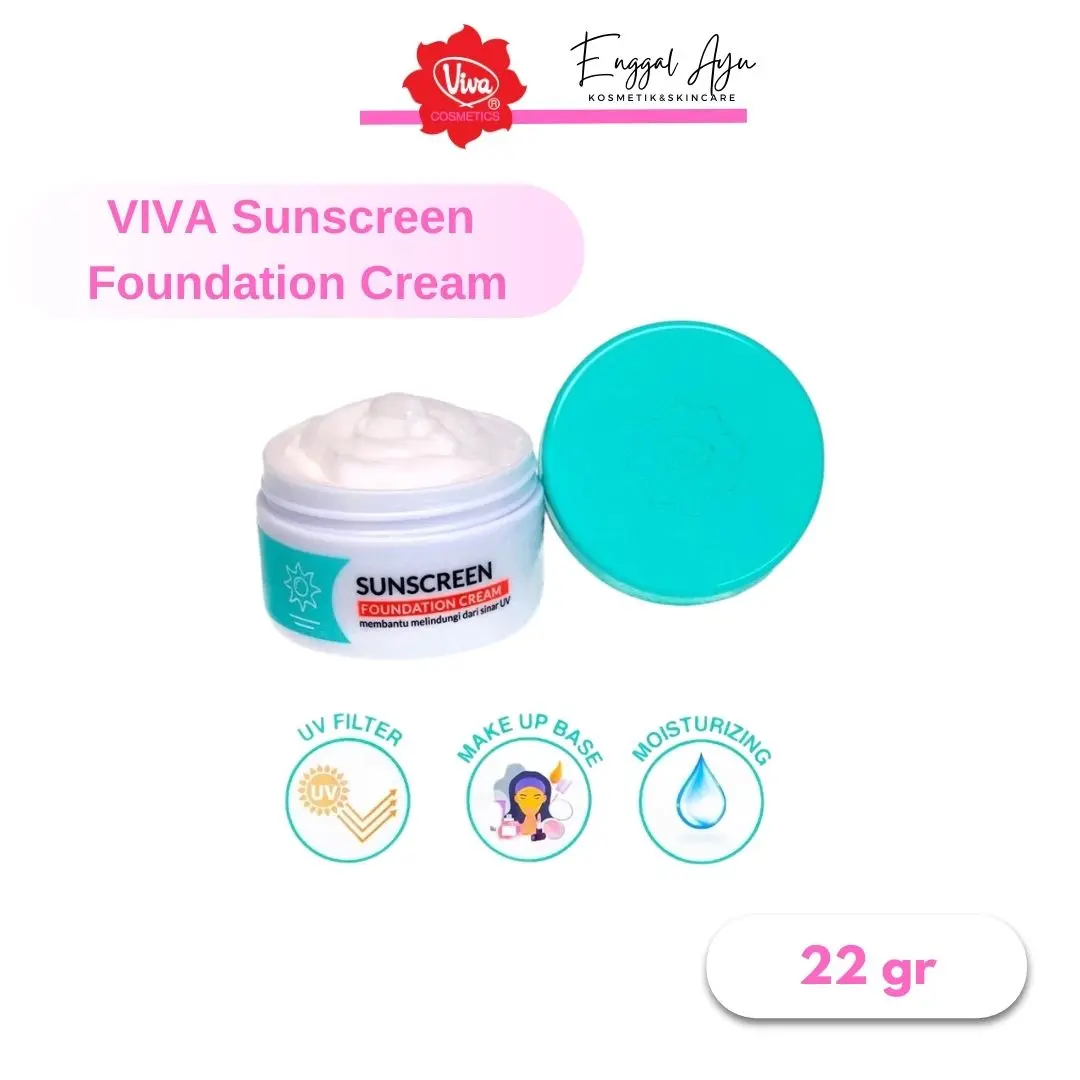 Viva Sunscreen Foundation  - UV FILTER 22g (Viva Sunscreen Foundation untuk wajah dan leher)