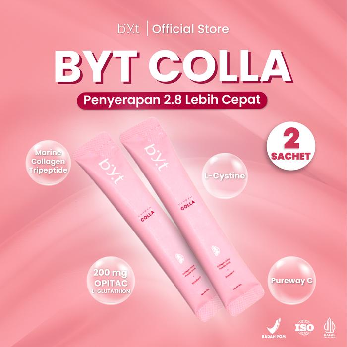 Gambar BYT COLLA 2 Sachet - Collagen Tripeptide Mencerahkan Kulit 2.8x Lebih Cepat Diserap, Halal & BPOM dari BYT Kab. Tangerang Tokopedia