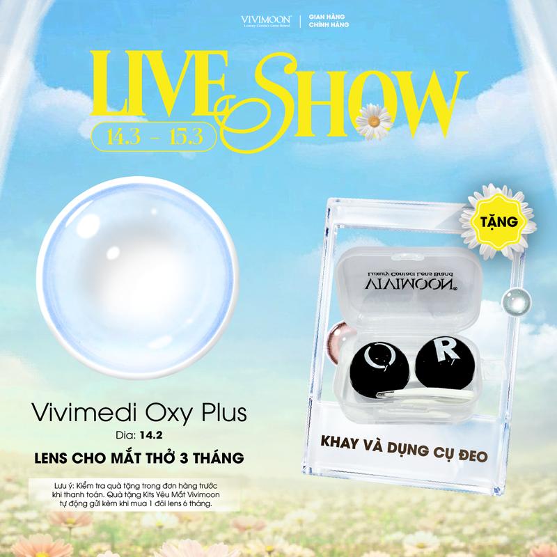 [ 3 MONTHS ] Kính áp tròng Vivimoon Lens cận trong suốt 3 tháng Vivimedi Oxy Plus cho mắt thở đi học, đi làm, đi chơi cho Nam Nữ