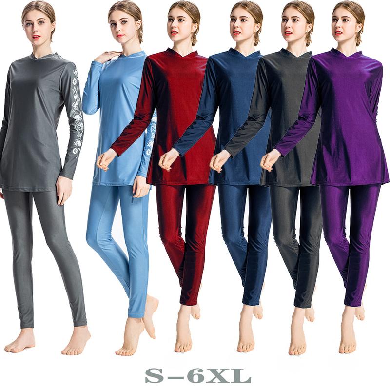 Product Introduction of Muslim Conservative Swimwear Hui Middle East Three-Piece Sportswear Suit Swimsuit Set 2