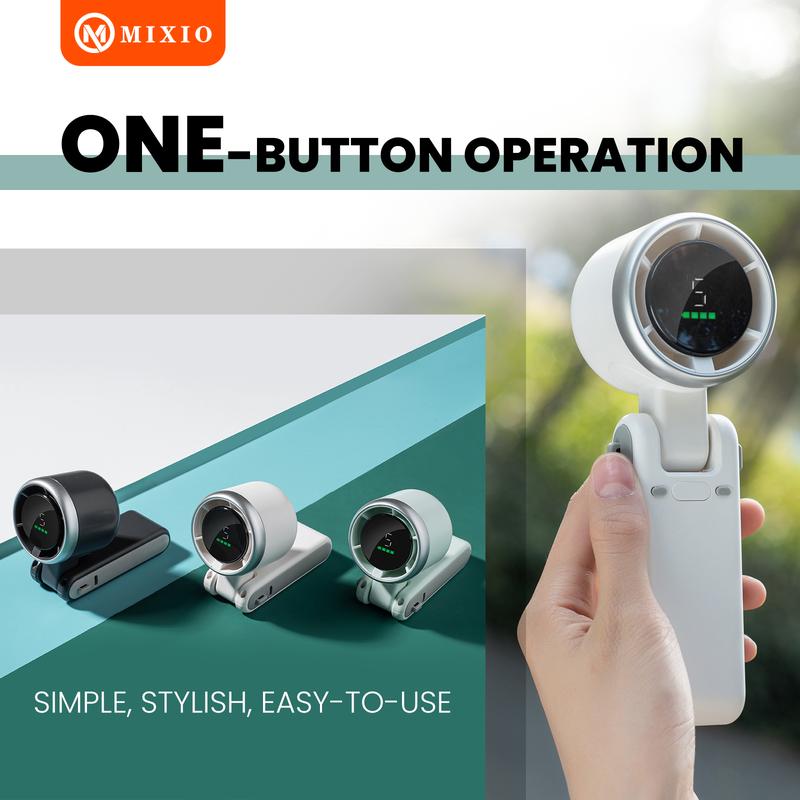 MIXIO GS-01 Kipas Angin Turbo Strong Portable Handheld Rechargeable Mini Fan Lipat High Speed 15000RPM 7
