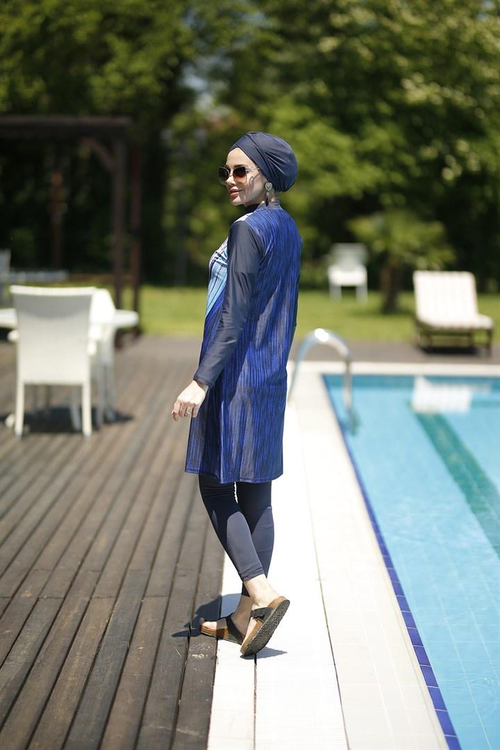 Product Introduction of Muslimah Swimming Suit 3 Pieces Set Women Swimming Suit Long Sleeve Swimwear Hijab Swimsuit Plus Size 36