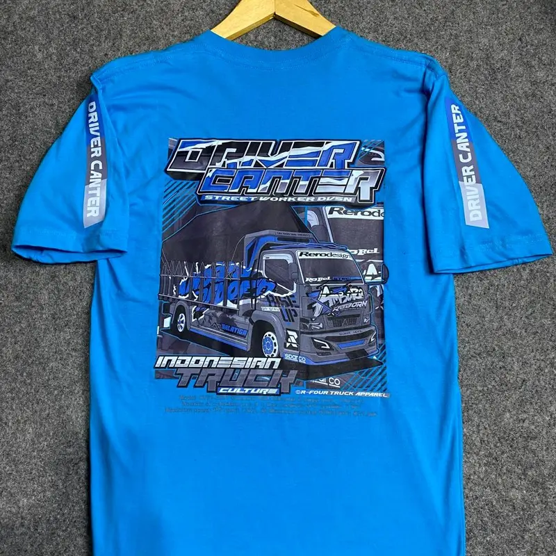 kaos truk canter rfr 47 baju truk driver canter dewasa keren  Distro Pendek Lembut Panjang Soft Standar Pria Katun Sablon Polos Navy Kain Combat Oblong Biru Orange Anime 5