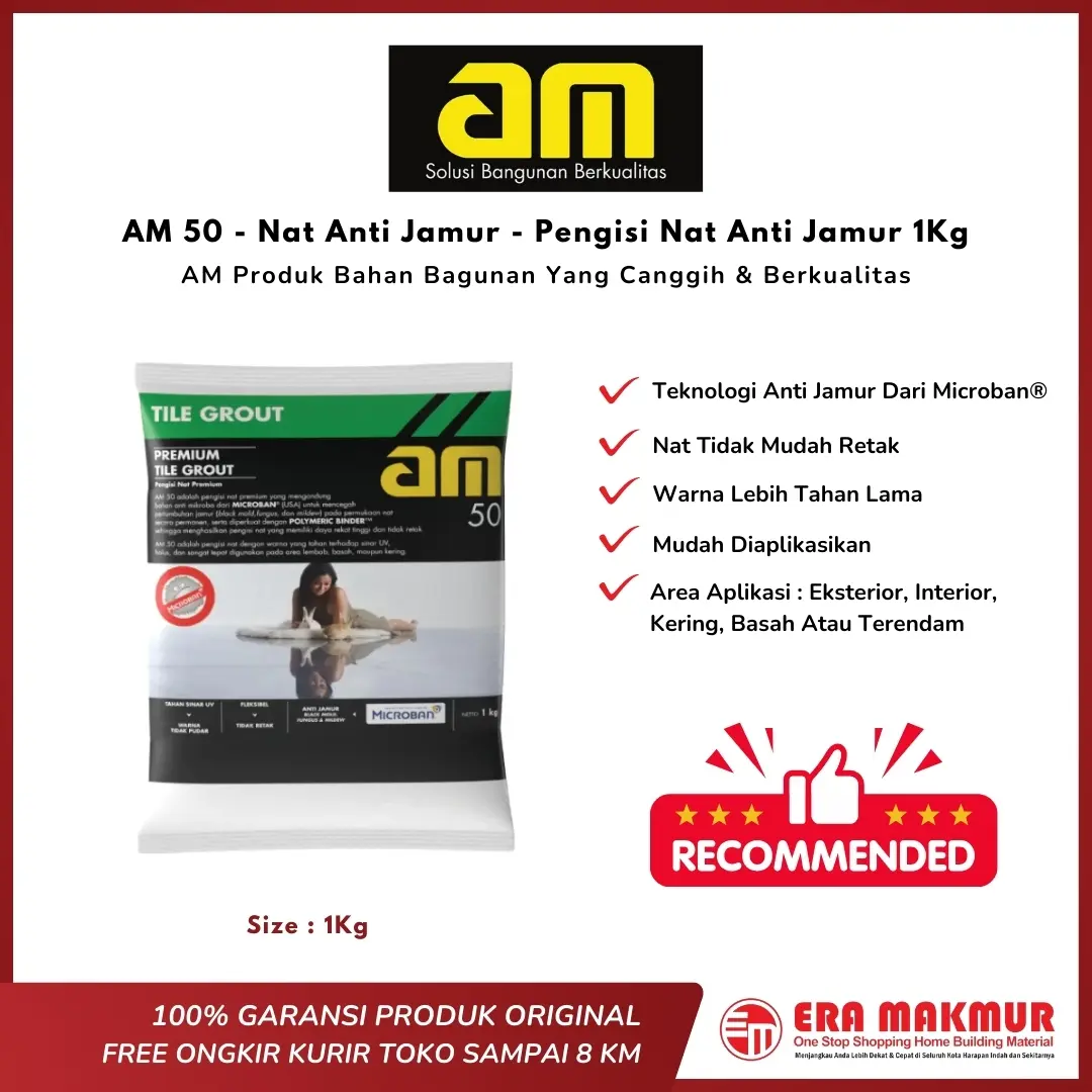AM 50 - Nat Anti Jamur 1Kg - Pengisi Nat Anti Jamur 1 Kg