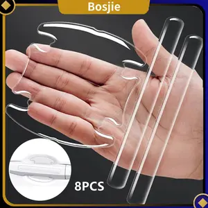 【Bosjie】8Pcs No LOGO Pelindung Handle Pintu Mobil Transparan Dan Universal Gagang Pintu Anti Gores Tahan Gores Dan Abrasi Dekorasi Mobil Stiker Sticker Logo Pelindung Anti Lecet Gores Gagang Handle Pintu Mobil Car Karet