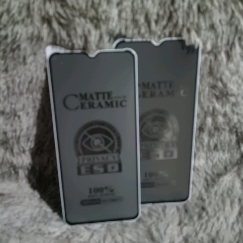 TG Tempered OP A5S/A7/A12/A11K/F9 Glass Ceramic Spy  Anti Gores Matte Privacy Anti SPY 3