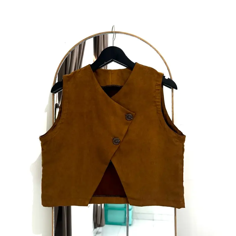ALEEYA Vest Wanita  / Rompi / Outer Premium Crop Top / Vest Tanpa Lengan ( NUNA VEST) 3