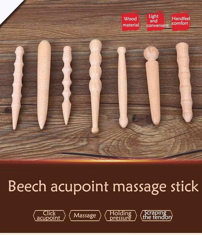 Product Introduction of Wooden massage stick Acupoint massage stick 1