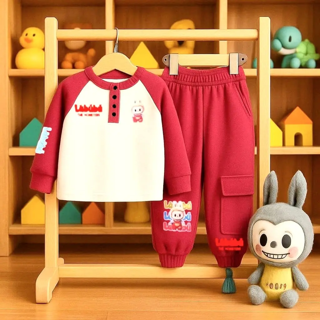 Setelan anak perempuan lengan panjang celana joger 3-12 tahun Fashion Baju