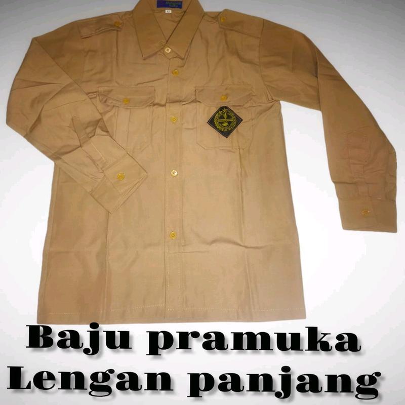 Baju pramuka penggalang SD lengan panjang usia 6-13 tahun baju pramuka panjang sekolah Fashion Bordir 4