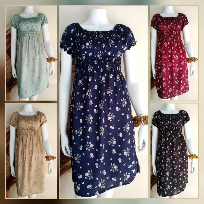 DASTER KERUT PENDEK/DASTER KERUT BALI / ALL SIZE Dewasa Motif Remaja Wanita Rayon 0