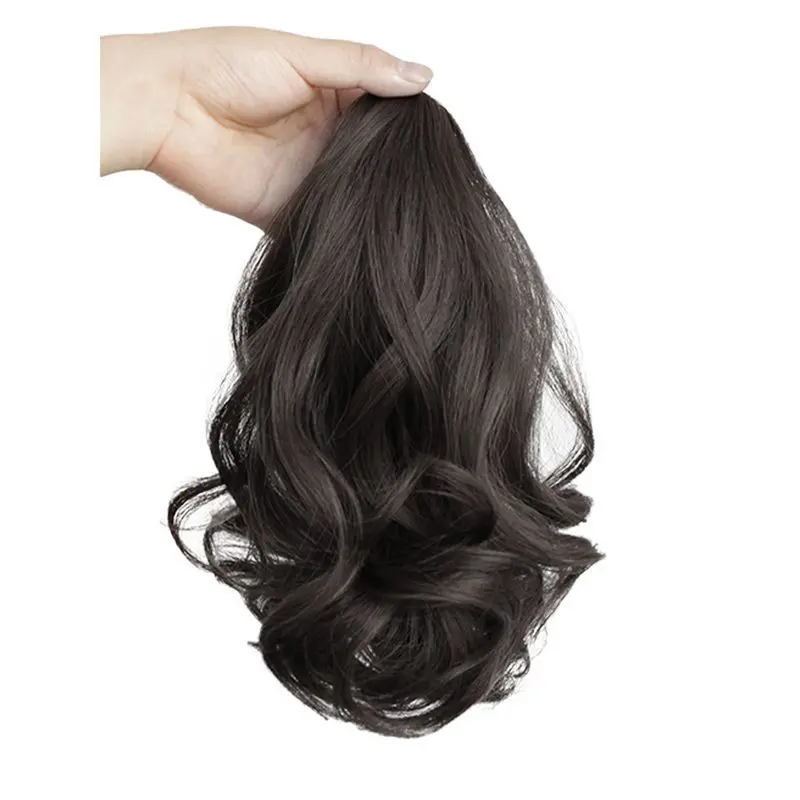 Tóc Giả Đuôi Ngựa Ngắn, Thời Trang, Dành Cho Nữ, Tóc Giả Gợn Sóng Lớn, Tóc Giả Xoăn Dài, Có Kẹp, Tóc Đuôi Ngựa Giả 1