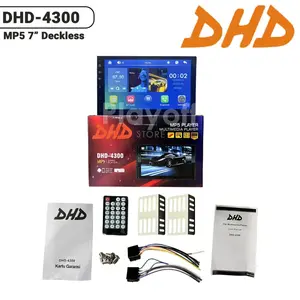 Car Head Unit Double Din MP5 7 inch MirrorLink DHD 4300 Bluetooth Full Glass Touchscreen