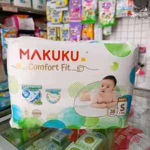 Makuku Comfort Fit S38 Celana Popok Bayi Ukuran S 3-8kg dengan SAPTHINCORE dan SOFT FLEX FIT