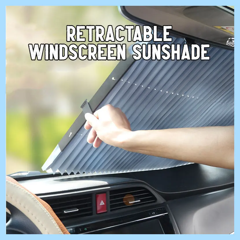 [SG] Car Retractable Sunshade/ Car Windscreen Sunshade/ Sunproof Windshield Protection Car Sunshade