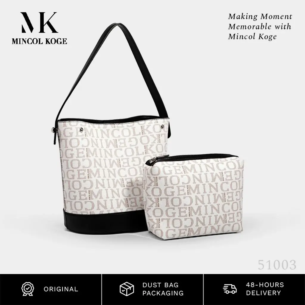【MINCOL KOGE】(51003) -Holly Bags - Tas Selempang Wanita, Fashion, PU Leather Sling Bags