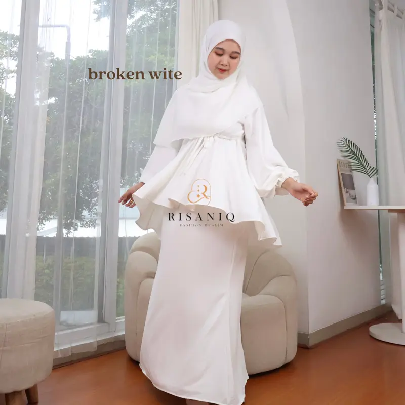 Raya Set Rok by Risaniq- Dress Set Rok Ala Malaysia- Baju Kurung Cantik dan Elegan- Atasan Set Bawahan 7