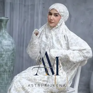 Mukena Terusan Dewasa Jumbo Katun Foil Mukena Lajuran Muslim