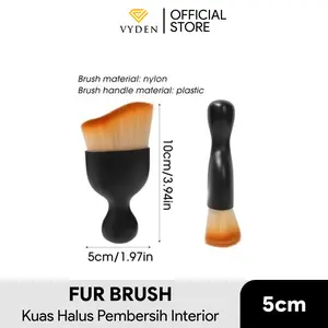 VYDEN FUR Kuas Halus Sikat Pembersih Interior FREE CASE Detailing Penghilang Debu Interior Dasbord Mobil Celah Kisi AC Removal Gap Brush Car Ruangan Halus Lembut Kendaraan
