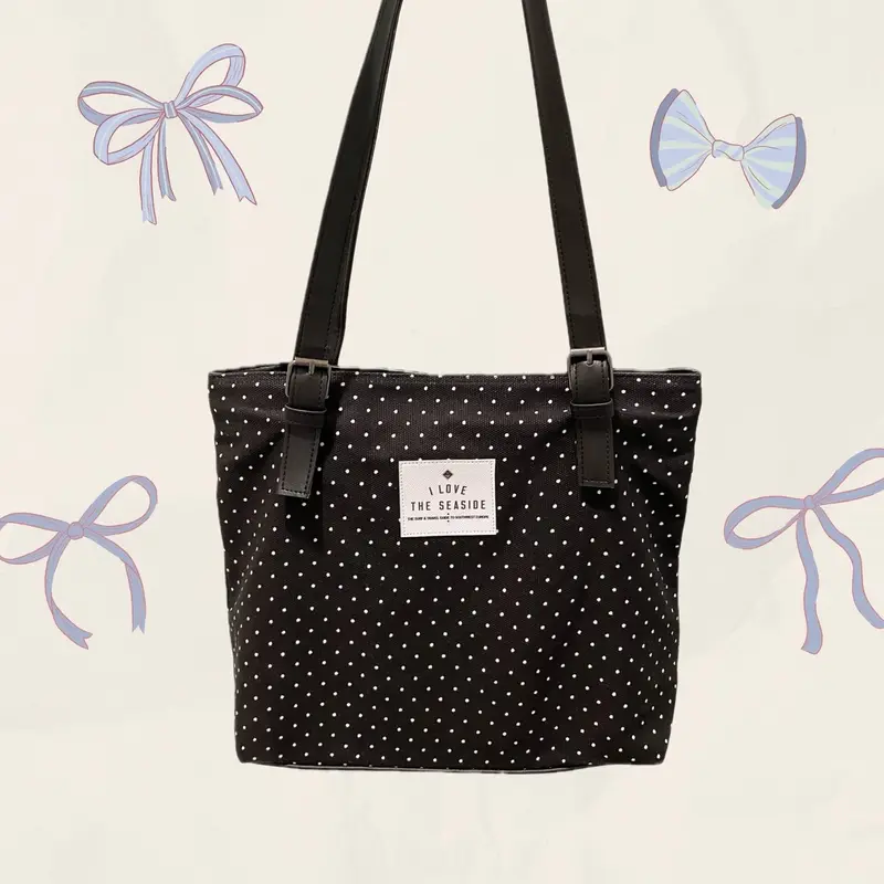 LOVINELA Tas Wanita Polkadot Tote Bag 0
