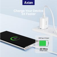 Gambar AXIAN Wall Charger for Samsung 25W + Kabel USB C-C Super Fast Charging 25 Watt untuk Samsung S/A/M Series - 1 Port Black dari Axian Indonesia Kota Surabaya 3 Tokopedia