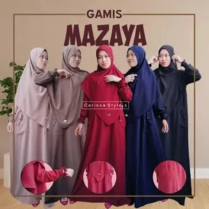 (CRS) Gamis Mazaya Set Khimar Kringkle Airflow Premium