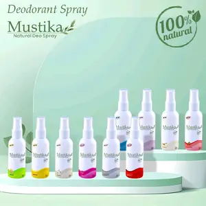 Natural Deodorant Tawas Spray Non Alkohol Mustika bebas alkohol anti-keringat