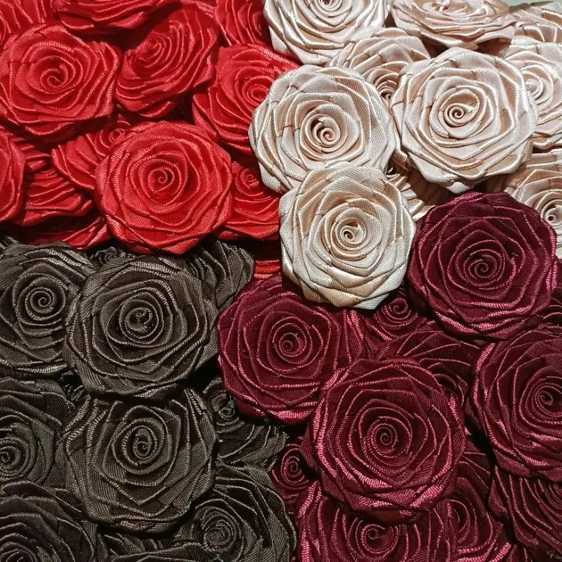 bunga mawar pita satin diameter 5cm Buket