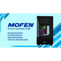 Gambar CASING CUBE GAMING MOFEN - Mid Tower mATX Case Tempered Glass (Free 3x RGB Fan) dari Techno Computer Bali Kota Denpasar 3 Tokopedia