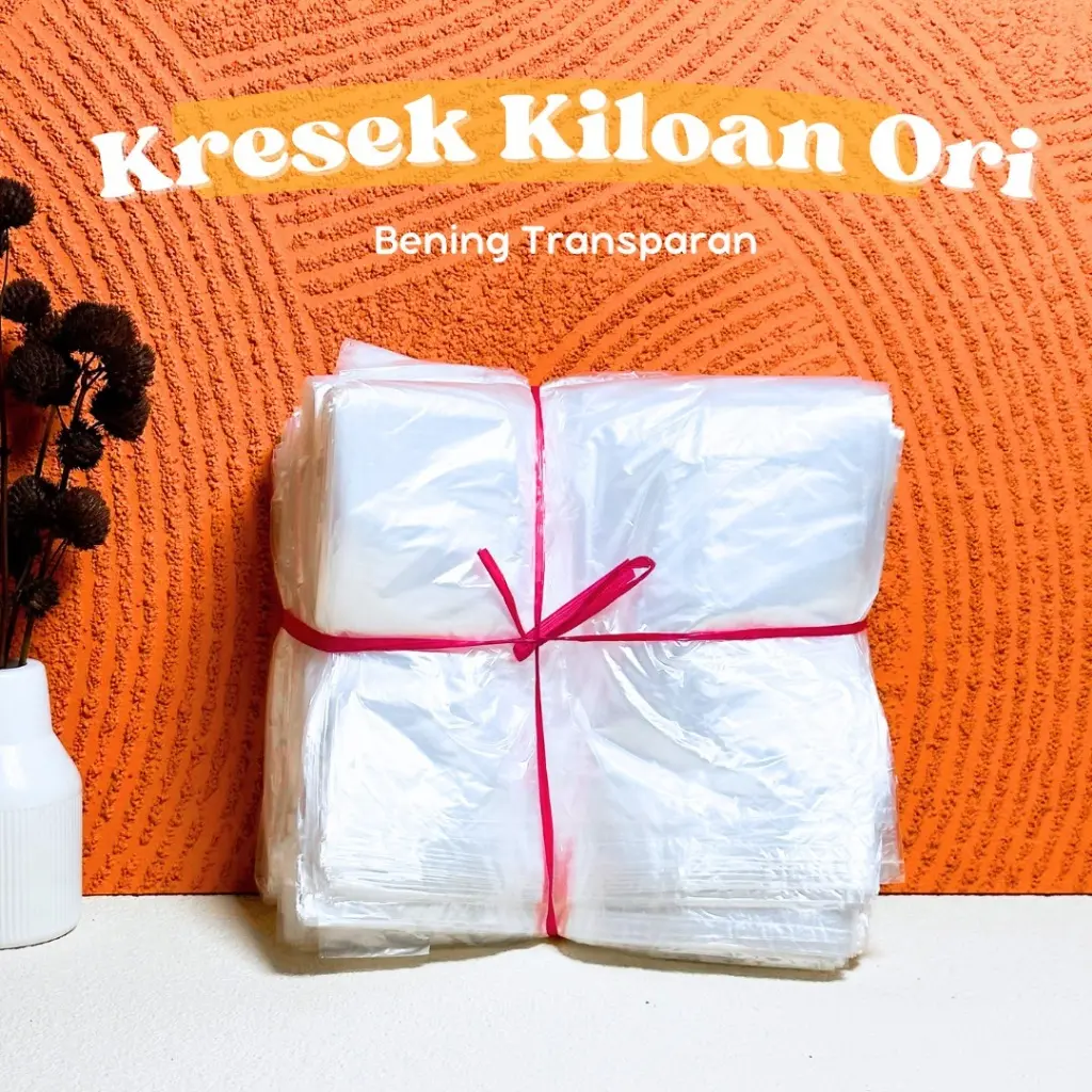[BERAT 1KG] Kantong Kresek Bening Transparan HDPE LOS Kiloan uk 15 21 24 28 / Kresek Bening ORI / Kresek Makanan