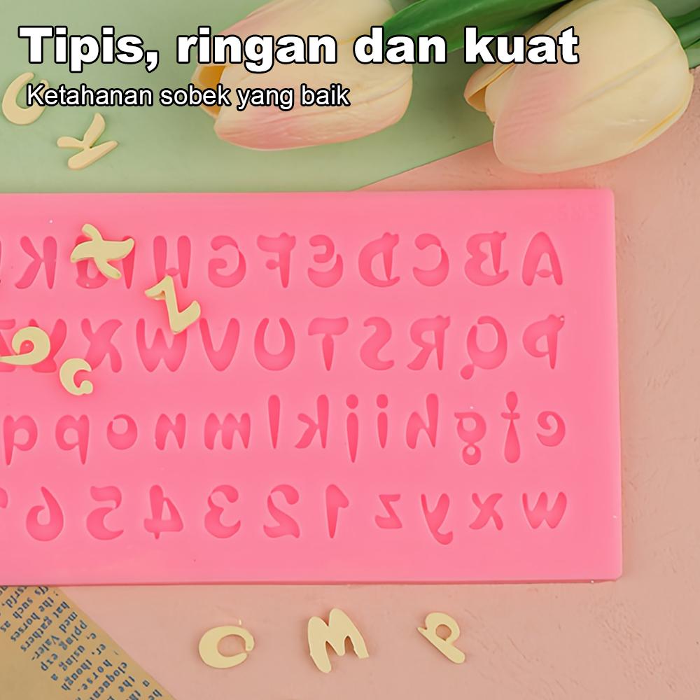 Cetakan kue angka dan huruf silikon, cetakan dekorasi fondant DIY untuk memanggang, bahan berkualitas tinggi dan tahan lama, tersedia dalam warna merah muda dan abu-abu, alat kreatif untuk pesta ulang tahun.