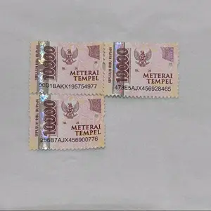 Paket 30 Pics Materai Tempel 10000 Original - Stamp