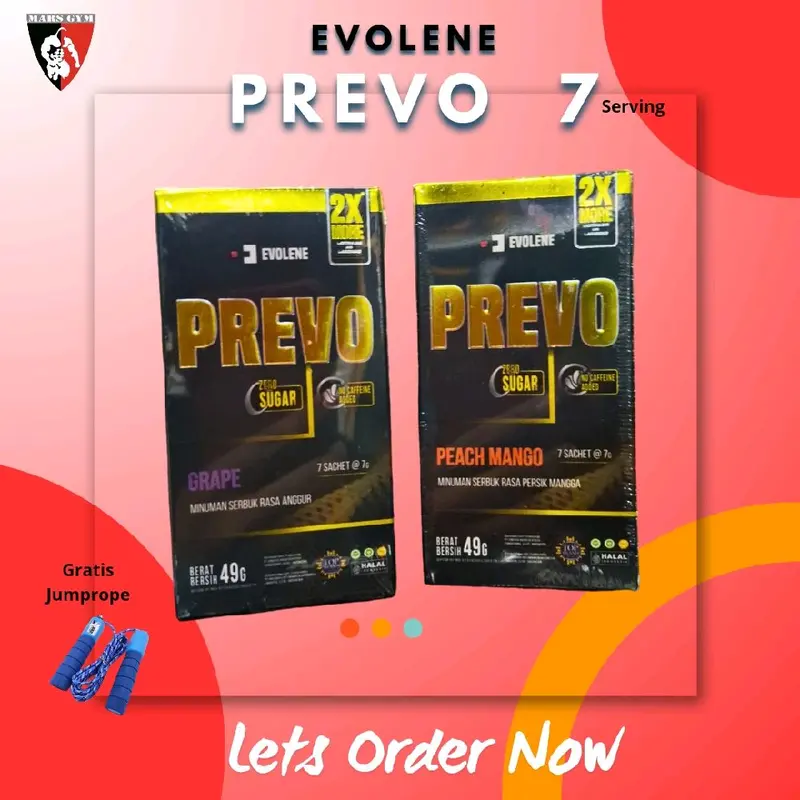 PREVO by Evolene Penambah Stamina Latihan Peach 1