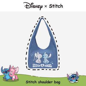 Beg Wanita Disney, Rekaan Stitch, Diperbuat daripada Kanvas Denim, Berkapasiti Besar, Sesuai untuk Membawa Bahu, Sesuai sebagai Hadiah Hari Jadi untuk Wanita, [COD]