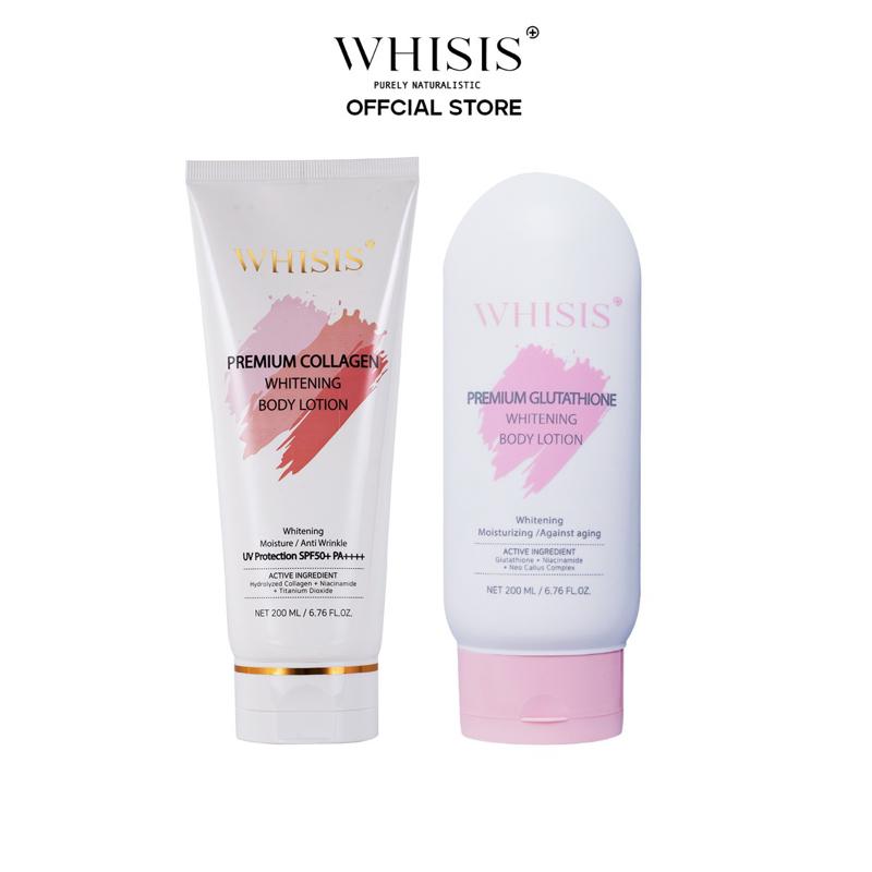 Combo Dưỡng Thể Trắng Da Ngày Và Đêm Whisis Premium Whitening Body Lotion