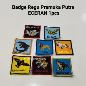 Tanda Regu Pramuka Putra ECERAN 1 pcs Bet Bordir