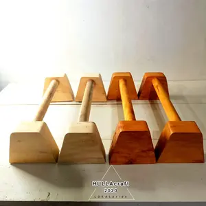 Wooden Paralettes Hand Stand Push Up Bar bayar di tempat