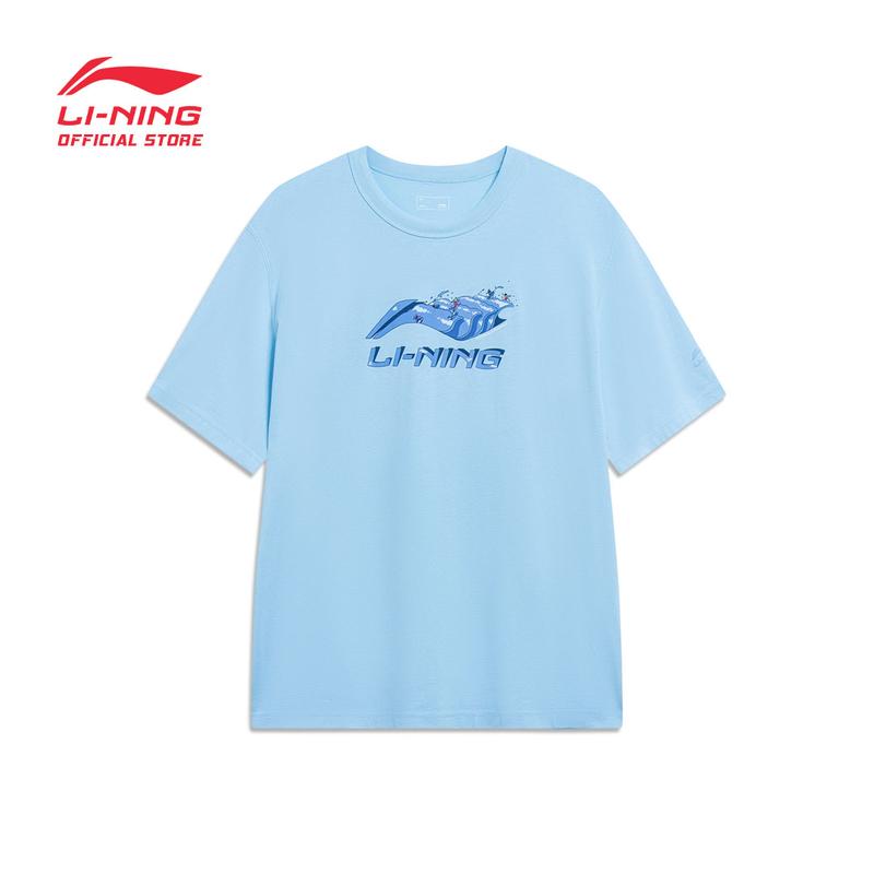 LI-NING SPORTS LIFE MEN'S S/S T-SHIRT - COOL BLUE - AHST175-2 0