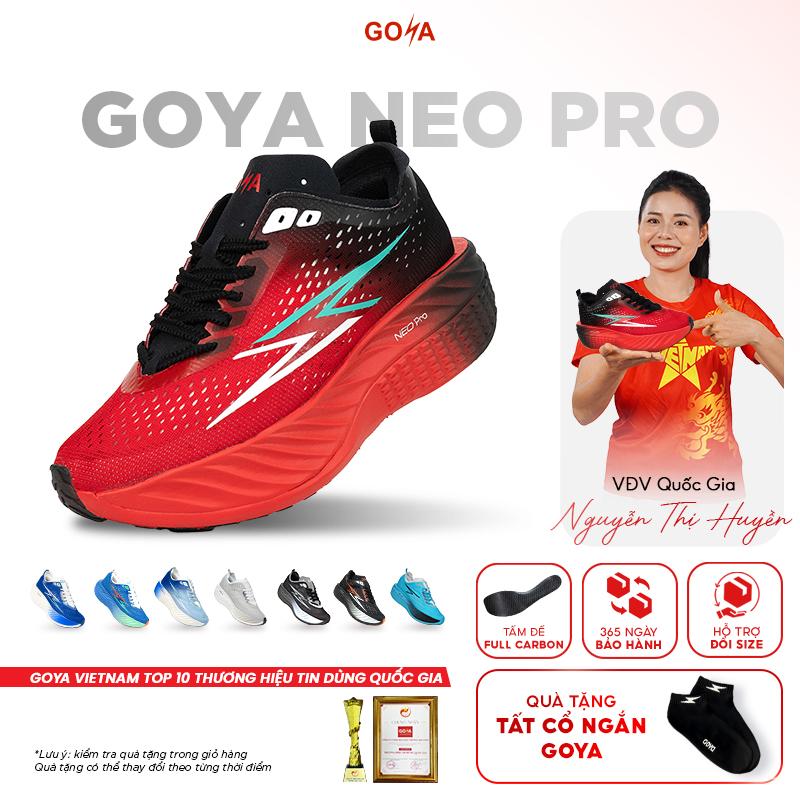 Giày Thể Thao Chạy Bộ Goya Neo Pro Full Carbon Năm 2025 - Siêu Êm, Nhẹ, Chống Trơn Trượt, Nẩy Mạnh, Phù Hợp Cho Nam Nữ Chạy Bộ Chuyên Nghiệp, Sneaker Chuyên Chạy Bộ
