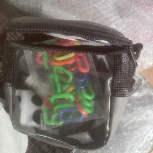 TRAVEL OVAL TRANSPARANT WATERPROOF TRAVEL POUCH BONDING POUCH TAS