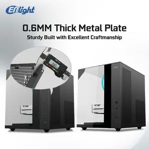 CASE ENLIGHT Z10 BLACK + 3 Fan ATX 3 Side Temper Glass Casing PC - No Fan