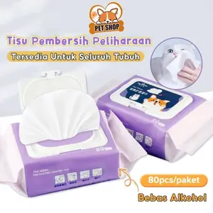 Tisu Kucing Serba Guna Tisu Kucing 80 pcs Tisu Buat Kucing Malas Mandi Tisu Kucinh Tisu Basah Kucing Mata Dan Telinga