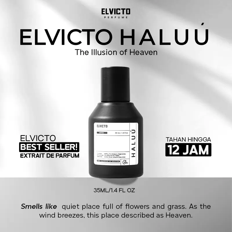 ELVICTO HALUÚ PARFUM 35ML | Extrait De Perfume | Parfum Pria Tahan Lama | Aroma Woody, Saffron, Oud by Elvicto 0