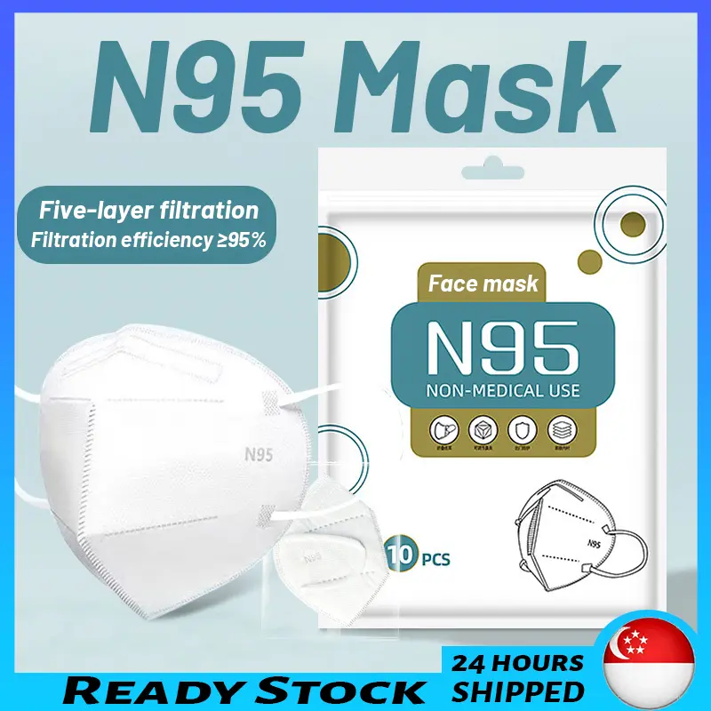 50pcs N95 Medical Grade Mask - 5-Layer Filter, Breathable & Skin-Friendly, Independent Packaging