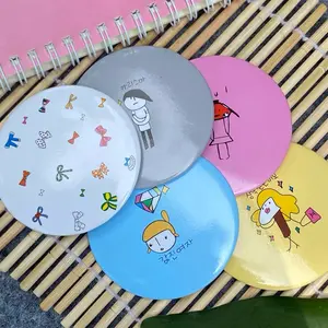 Cermin bundar mini isi 5 free 1 cermin traveling | Animasi lucu lucu gift mini cermin