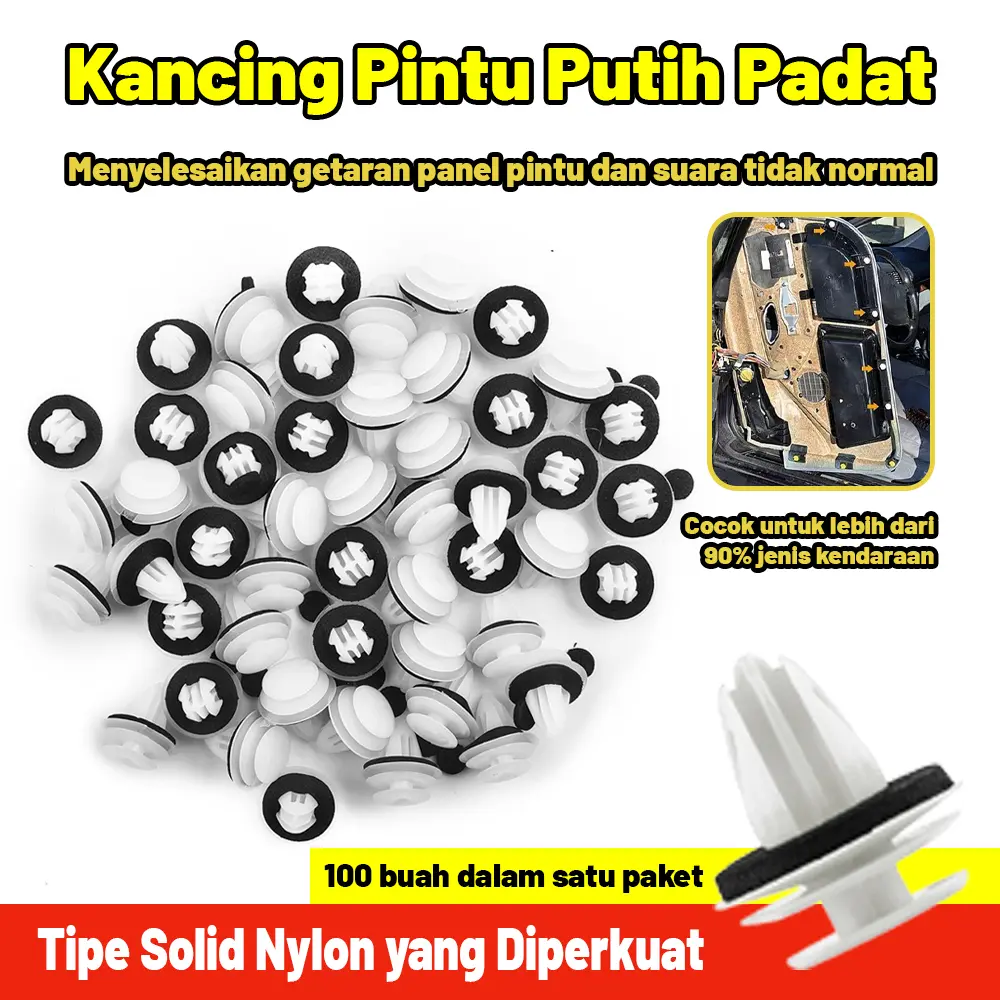 100 pcs Klip trim pintu interior panel pintu mobil universal