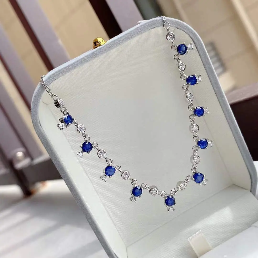 New Sapphire Pendant Light Luxury Style Natural Sapphire Pendant