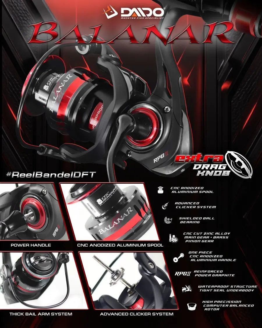 Reel DAIDO ANTELOPE/ BLIZZARD /BALANAR /BATTLE PRIX/ COMBAT/ DIABLO /MAGMA / pollux /TALISMAN /DARK KNIGHT / Hell hound /vulcane Pancing