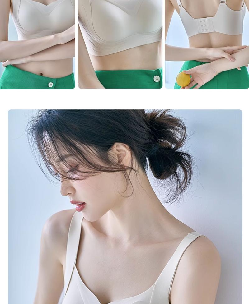 Product Introduction of Non Marking Bra Female Big Breasts Look Small Gathering Up Top Correction Adjustable Prevent  Sagging 17