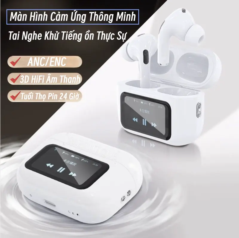 A9 PRO ANC/ENC Tai nghe Bluetooth Chính Hãng NAPOD PRO Phiên bản nâng cấp Màn Hình cảm ứng Thông Minh Chống ồn ENC/ANC Kháng nước IPX6 EQ Cân bằng âm Thanh 4